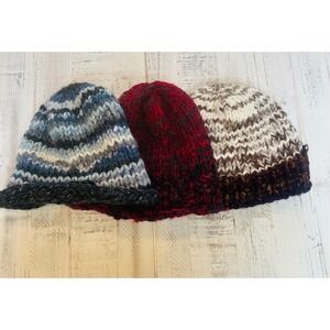Cozy Chunky Knit Beanie Hats 3 Pack Winter Warm Fashion Accessories